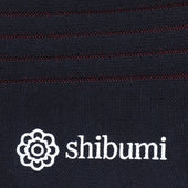 Knee Socks Shadow Stripes Navy Burgundy Wool