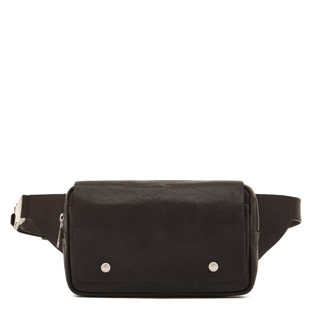 Brolio | Marsupio da uomo in pelle invecchiata colore nero