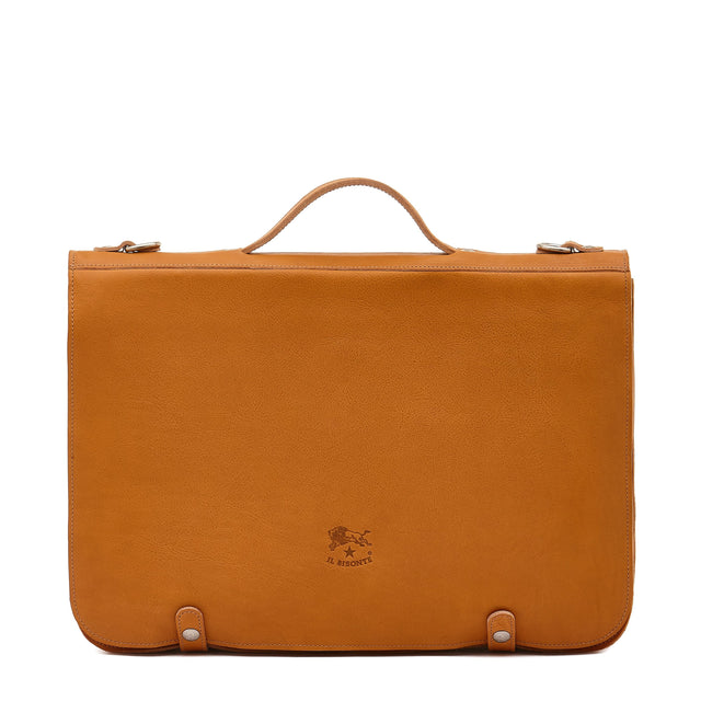 Briefcase In Vintage Leather Color Natural