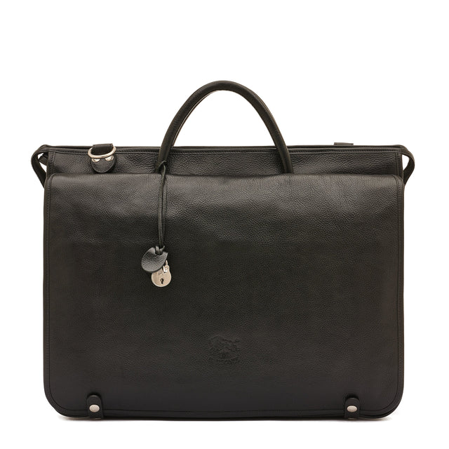 Wanny | Men's briefcase in leather color black