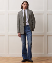 Italian Linen Silk Sport Coat In Glen Plaid