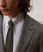 Italian Linen Silk Sport Coat In Glen Plaid