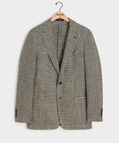Italian Linen Silk Sport Coat In Glen Plaid