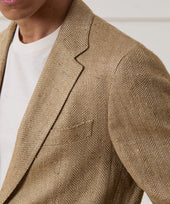 Italian Silk-Linen Herringbone Sport Coat