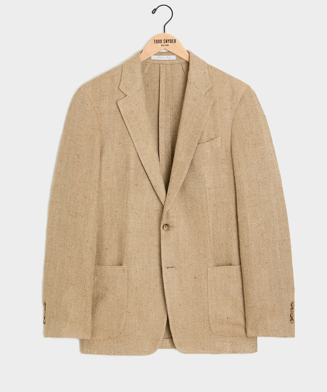Italian Silk-Linen Herringbone Sport Coat
