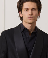 Relaxed Italian Wool Double-Breasted Shawl Tuxedo