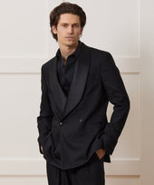 Relaxed Italian Wool Double-Breasted Shawl Tuxedo
