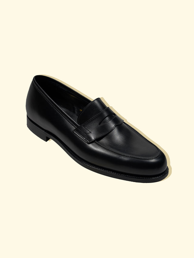 Bodley Penny Loafers by Crockett & Jones for The Anthology - Black Calf — The Anthology