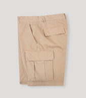 Beige Popelin Cargo Short