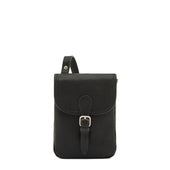 Linea 1990 | Borsa a tracolla da uomo in pelle invecchiata colore nero