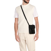 Linea 1990 Borsa A Tracolla Da Uomo In Pelle Invecchiata Colore Nero