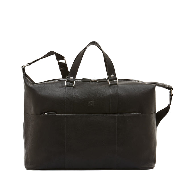 Oriuolo | Borsa da viaggio da uomo in pelle invecchiata colore nero