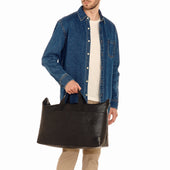 Galileo Borsa Da Viaggio Da Uomo In Pelle Invecchiata Colore Nero