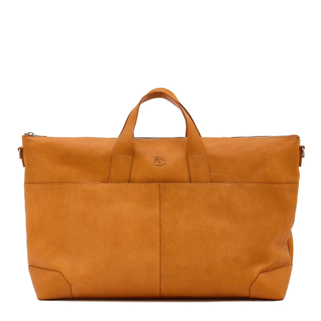 Galileo | Borsa da viaggio da uomo in pelle invecchiata colore naturale