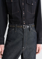 Rio Studs Belt 20 Mm In Leather