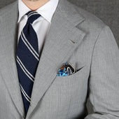 Double Bar Shantung Grenadine Tie Hand Rolled