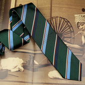 Bespoke Repp Stripe Silk Tie