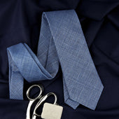 Plain Hopsack Bespoke Wool Tie