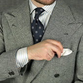 Shibumi Flower Jacquard Silk Tie Hand Rolled