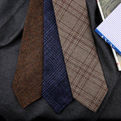 Checked Bespoke Wool Tie