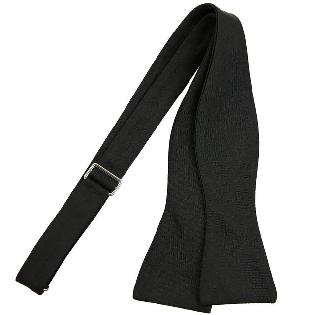Butterfly Barathea Bow Tie - Black - Silk