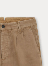 Beachshort Bermuda In Lino Con Pences