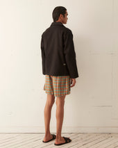 Beaded Floral Madras Shorts
