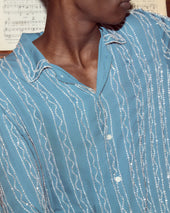 Beaded Sea Stripe Shirt