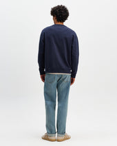 Bedford Washed Loopback Organic Cotton Henley Sweatshirt