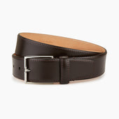 Dark Brown Nubuck Leather Evening Belt