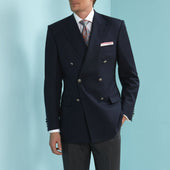 Belgrave Navy Double Breasted Wool Blazer