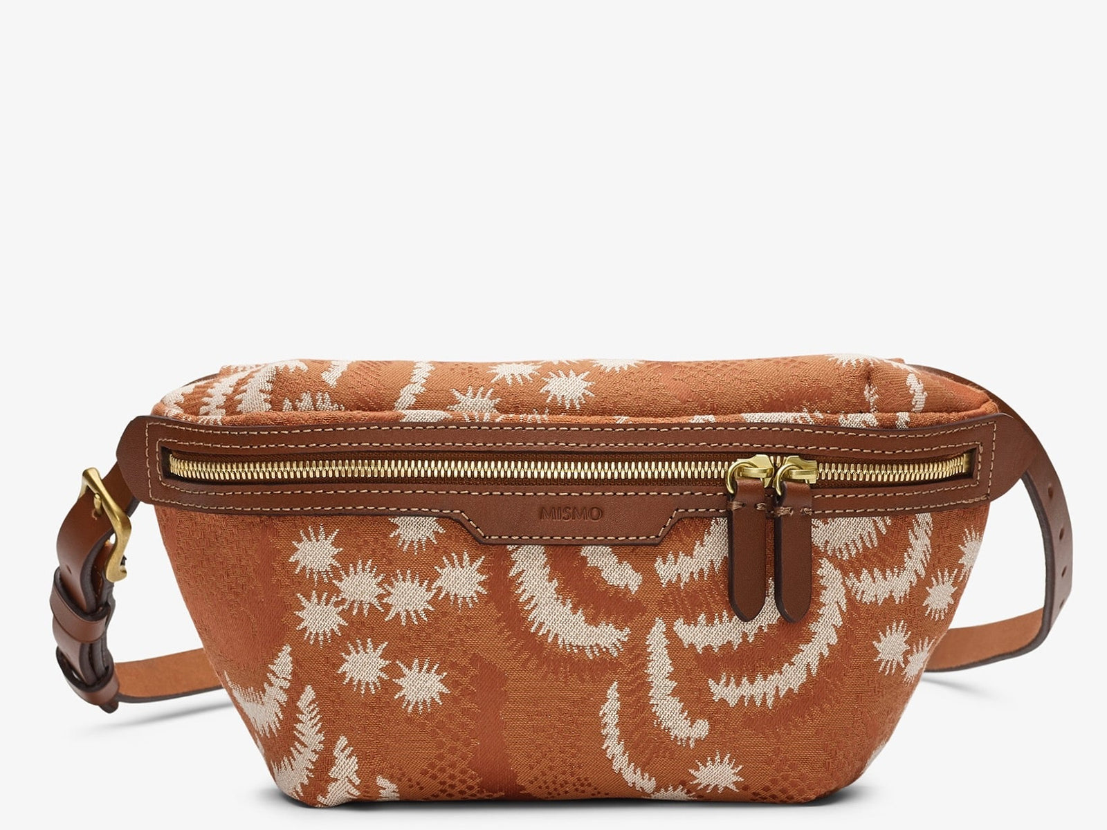 M S Belt Bag Palm Jacquard Cuoio