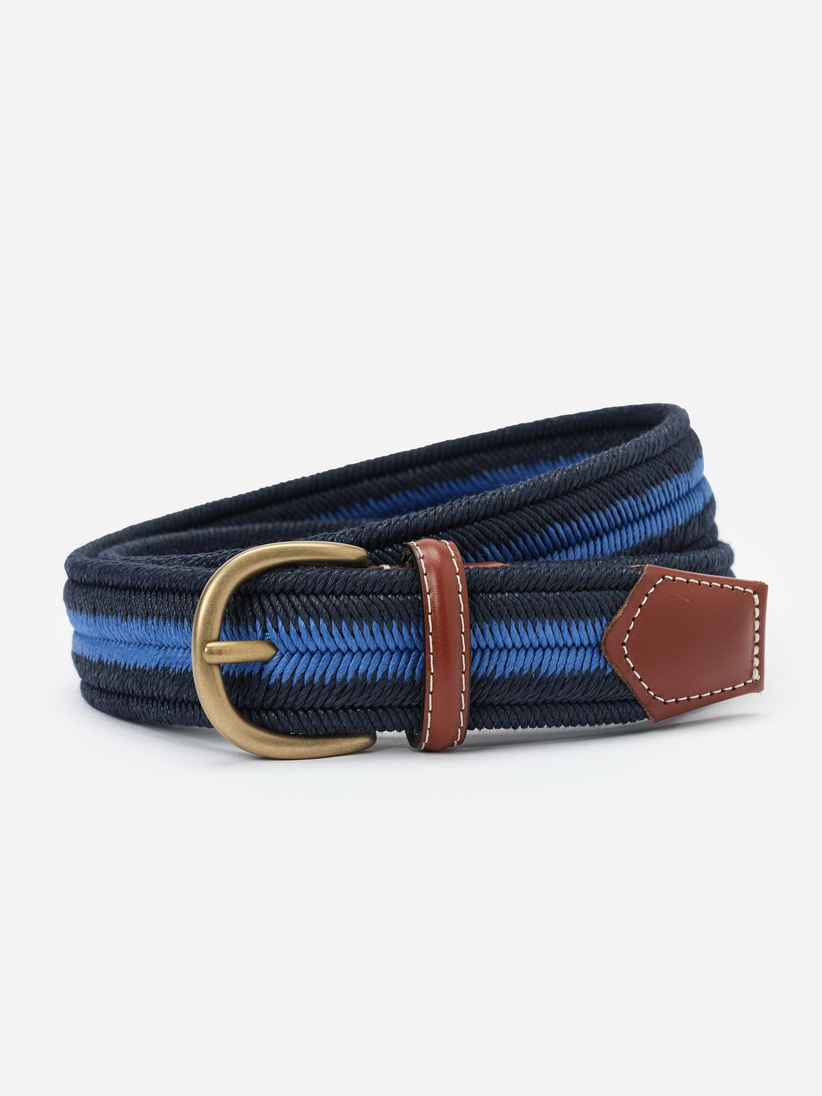 Blue Stripe Ray Belt Men S Belts J Mclaughlin