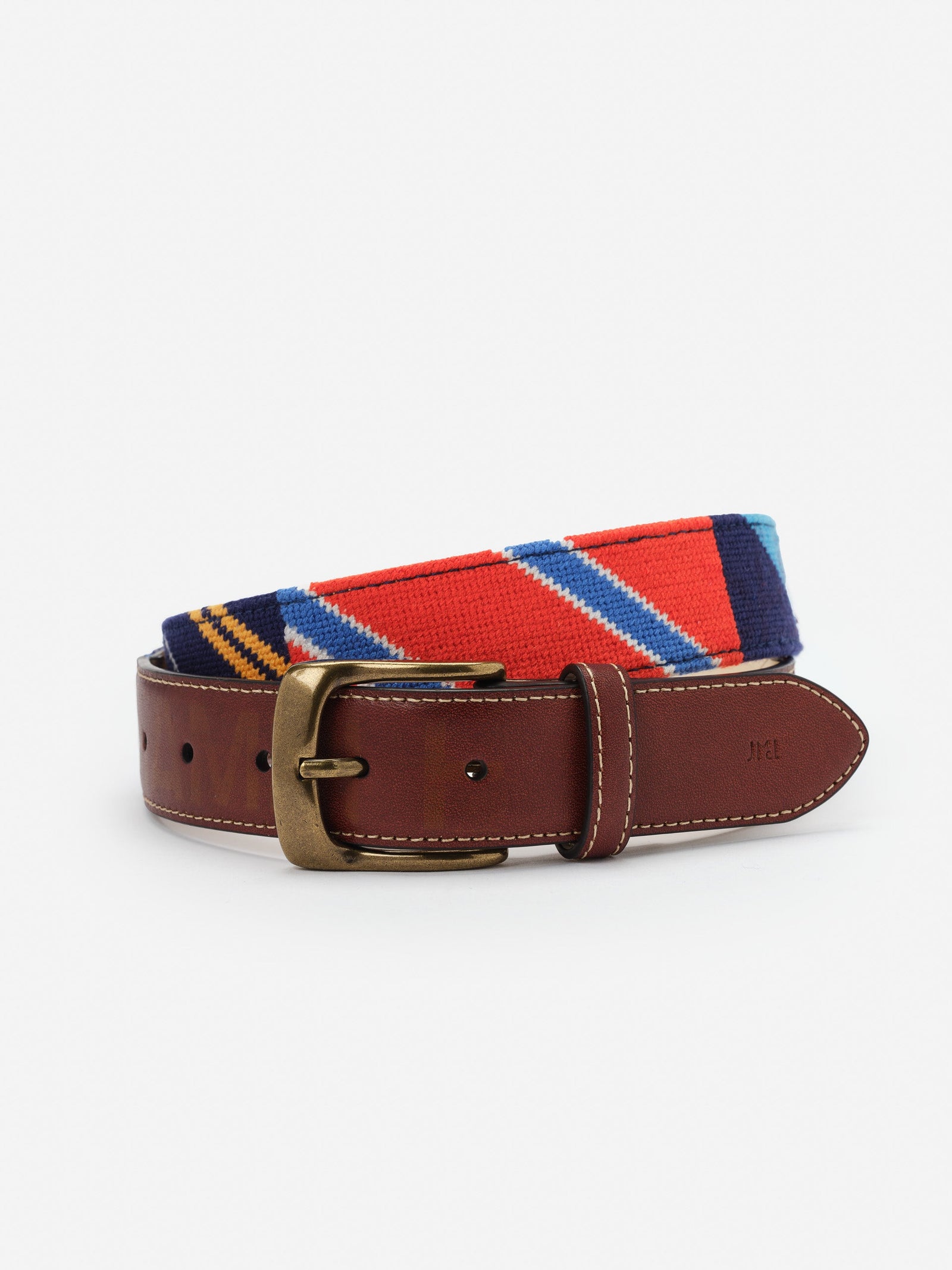 Multi Stripe Needlepoint Belt Men S Belts J Mclaughlin