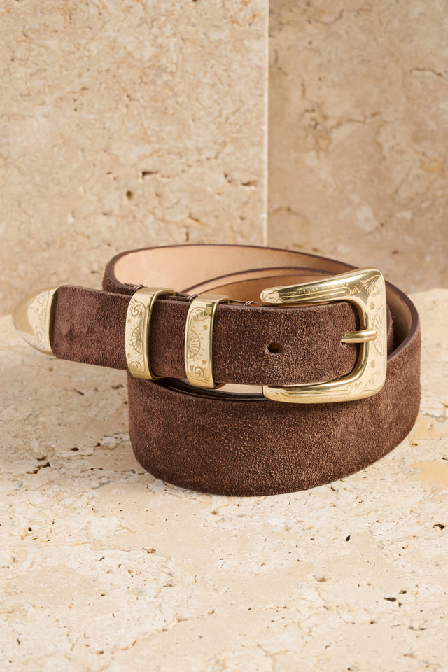 Stirling Suede Belt - Mocha