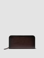 BERGE’ 01 - Brown Zip Around Leather Wallet