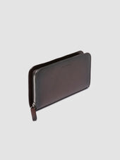 BERGE’ 01 - Brown Zip Around Leather Wallet