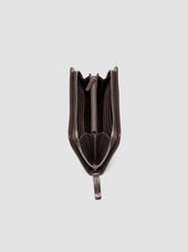 BERGE’ 01 - Dark Brown Zip Around Leather Wallet