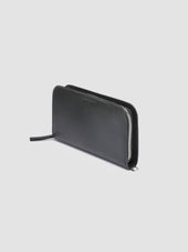 BERGE’ 01 - Black Zip Around Leather Wallet
