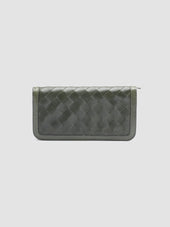 BERGE’ 101 - Green Woven Leather Wallet