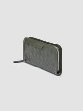 BERGE’ 101 - Green Woven Leather Wallet