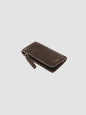BERGE’ 103 - Brown Woven Leather Card Holder