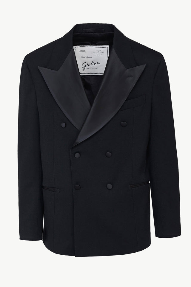 Tonino Smoking Blazer in Wool Barathea