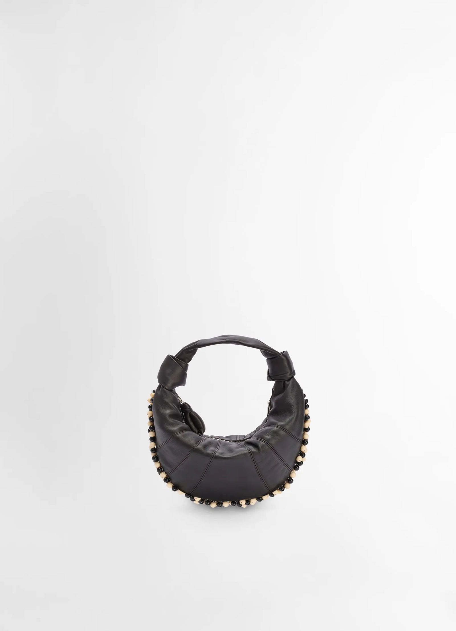 Mini Fortune Bag With Beads In Leather