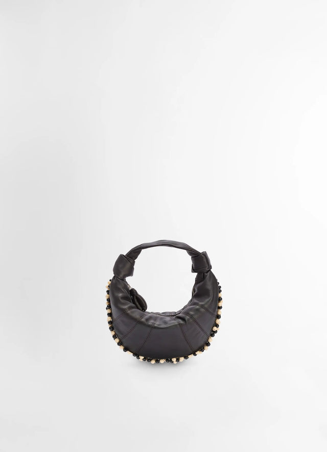 MINI FORTUNE BAG WITH BEADS IN LEATHER