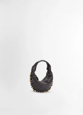 Mini Fortune Bag With Beads In Leather