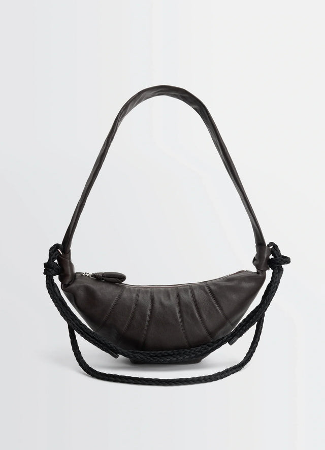 BRAID MEDIUM CROISSANT BAG IN LEATHER
