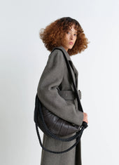 Braid Medium Croissant Bag In Leather