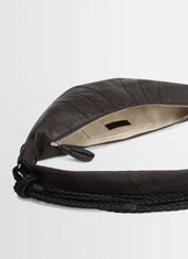 Braid Medium Croissant Bag In Leather