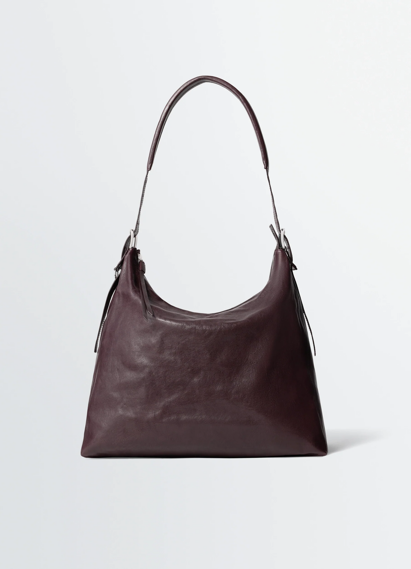 Belted Hobo Bag In Leather